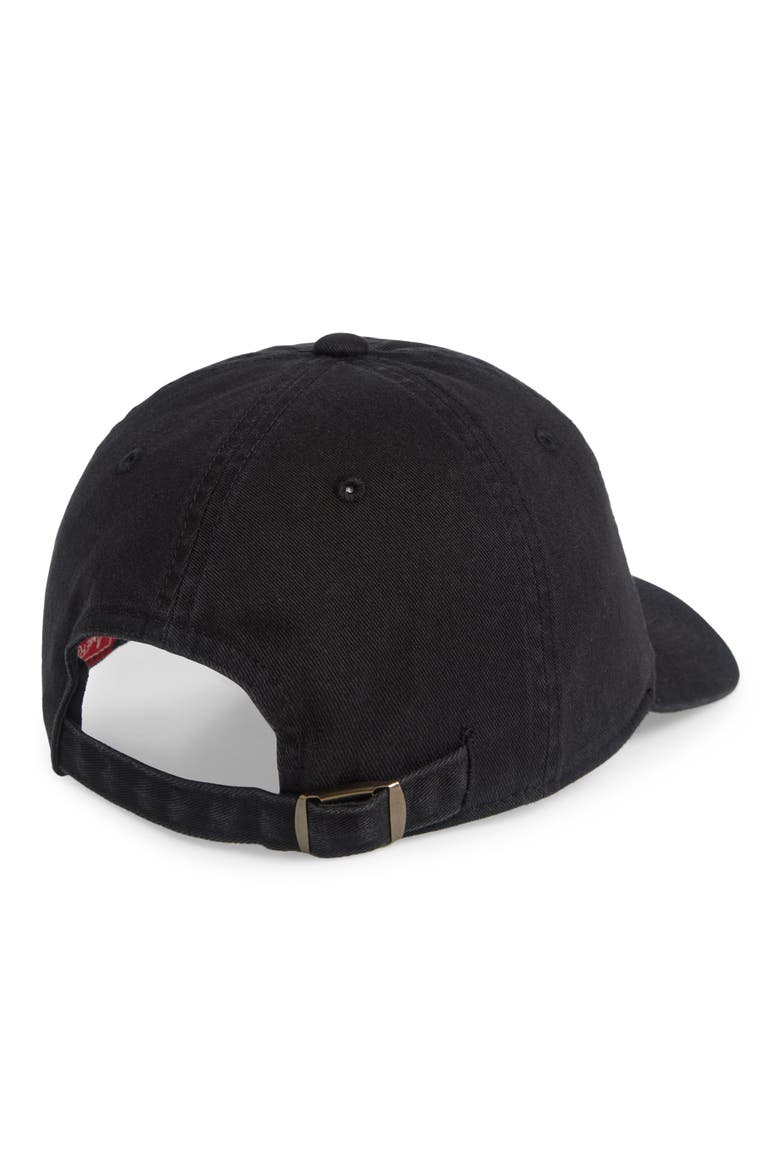 New York Cotton Baseball Cap, Alternate, color, BLACK