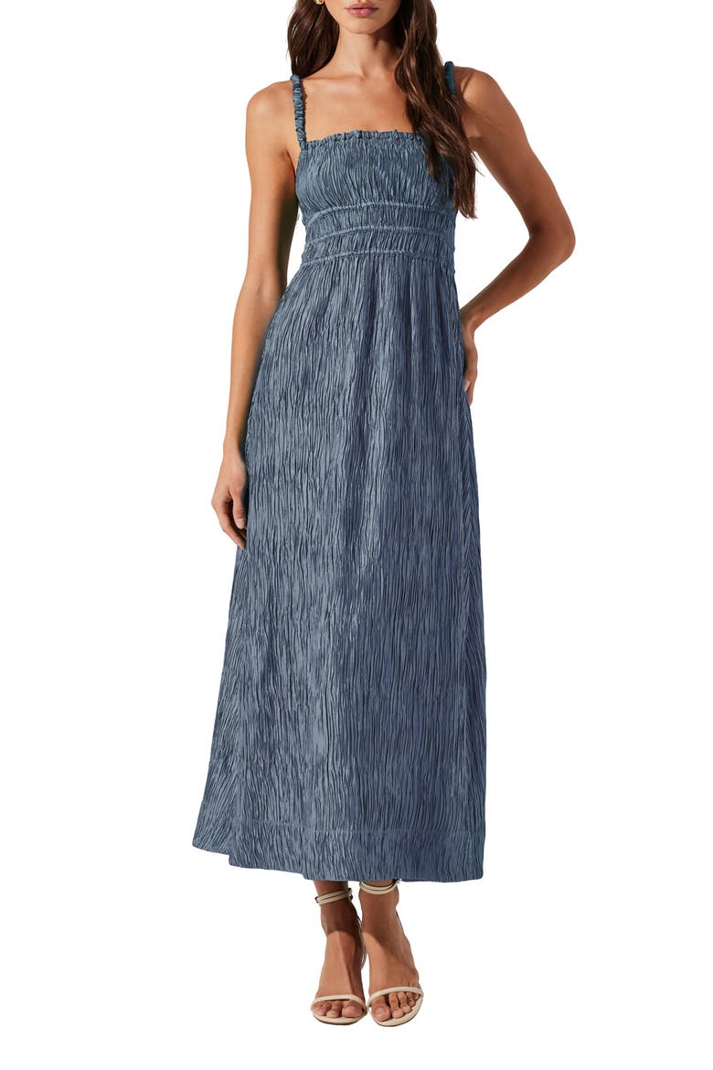 Neelam Shirred Maxi Dress, Main, color, BLUE