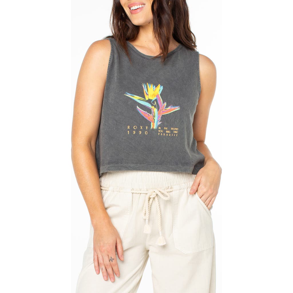 Roxy Tropicool Paradise Wildflower Tank In Black