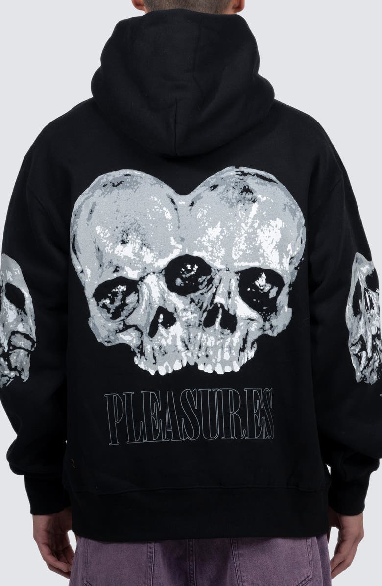 PLEASURES Double Skull Graphic Hoodie, Alternate, color, 