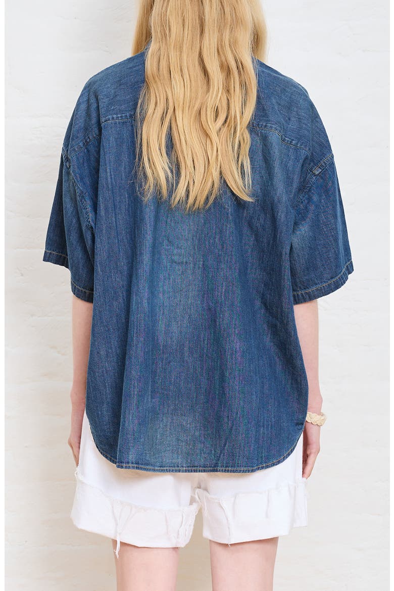 Denim Button-Up Shirt, Alternate, color, SEYMOUR INDIGO