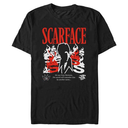 Scarface The World Will Remember Him Silhouette  Graphic T-shirt In Black