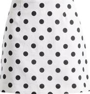 WAYF Elle Polka Dot Linen Blend Miniskirt