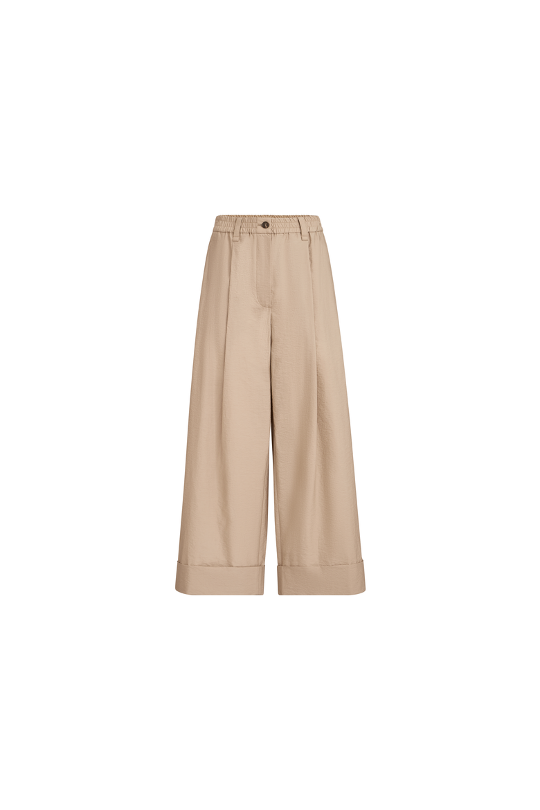 Boxy pleated trousers, Main, color, Espresso