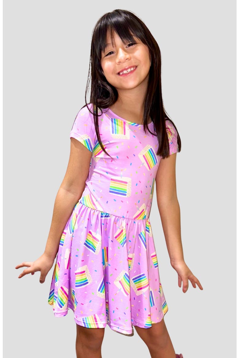 Kids' Be Happy Dress, Alternate, color, PINK BIRTHDAY
