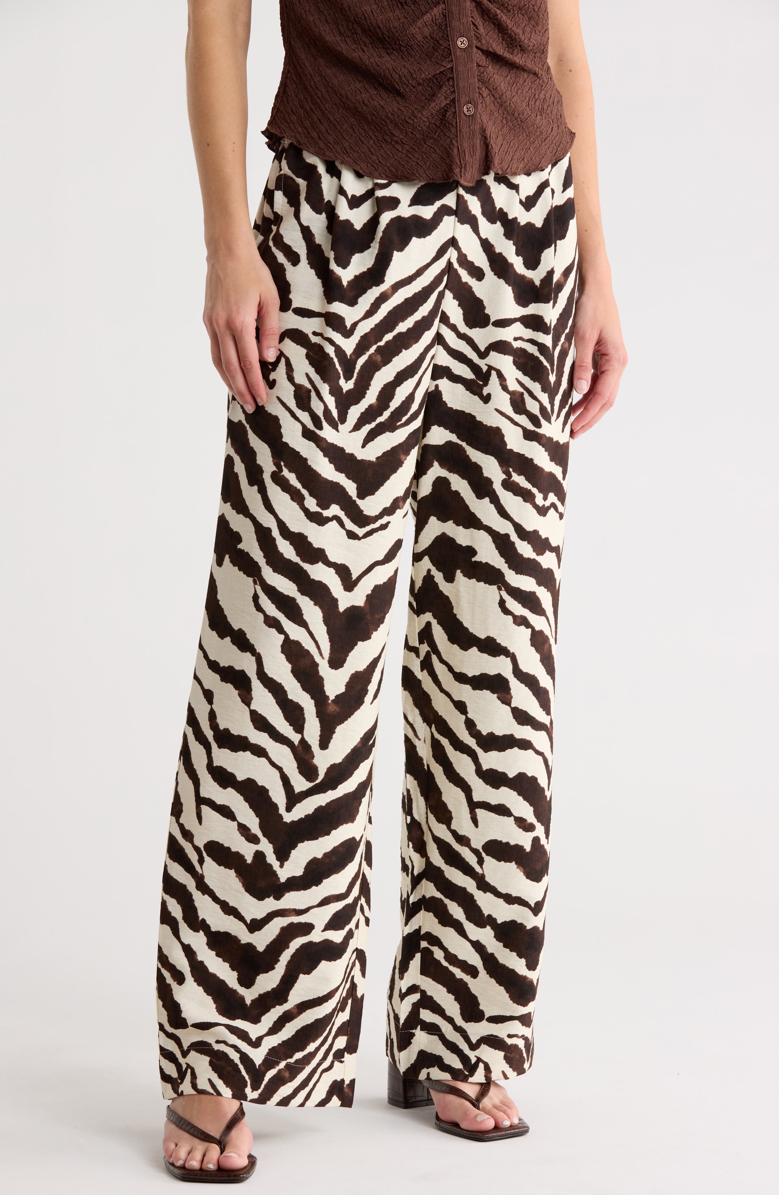 Sanctuary Easygoing Printed Drawstring Pants