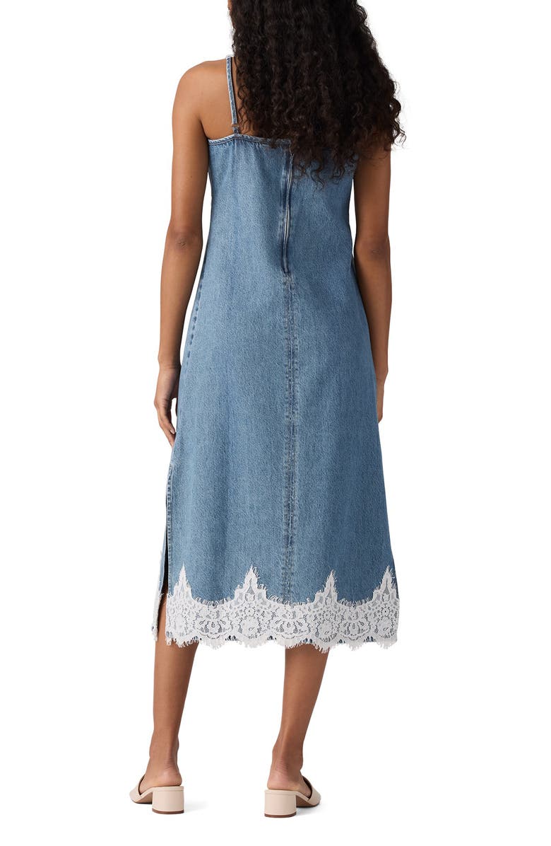 Levi's '90s Lace Trim Denim Midi Slipdress, Alternate, color, Slipped My Mind