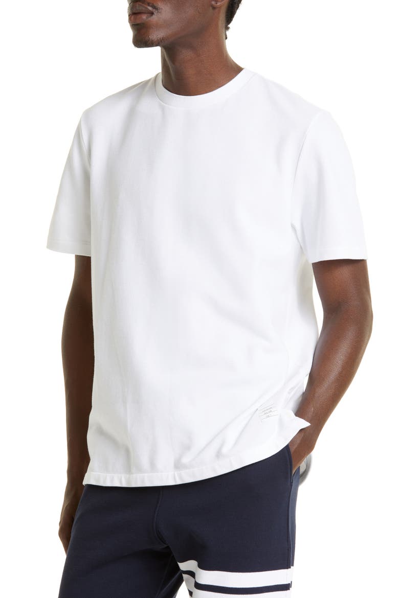 Stripe Crewneck T-Shirt, Alternate, color, WHITE
