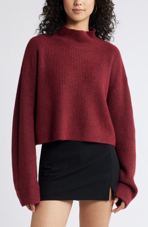 Oversize Cozy Mock Neck Sweater