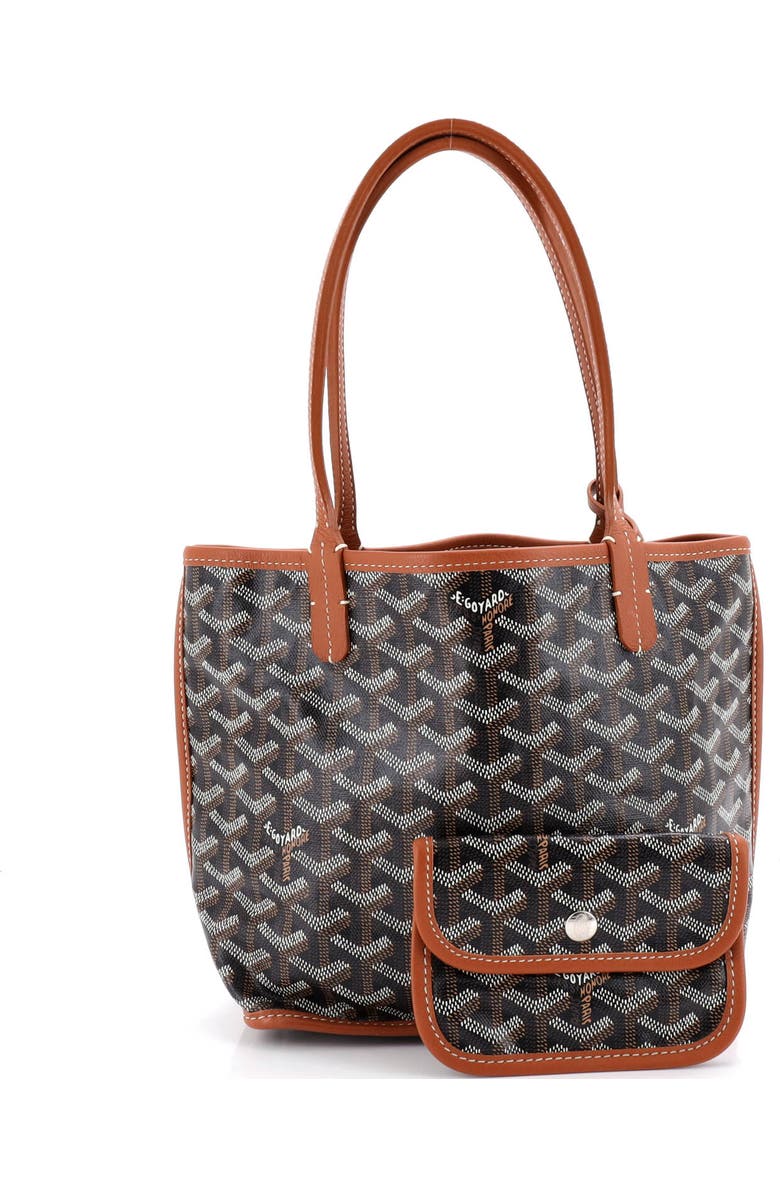 Pre-Owned Goyard Anjou Reversible Tote Coated Canvas Mini, Alternate, color, Brown
