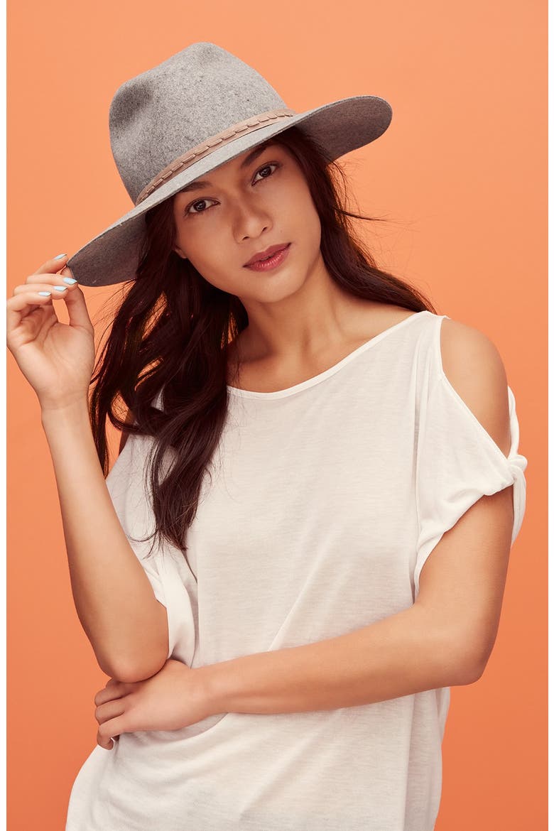 Wide Brim Fedora, Alternate, color, OXFORD GREY