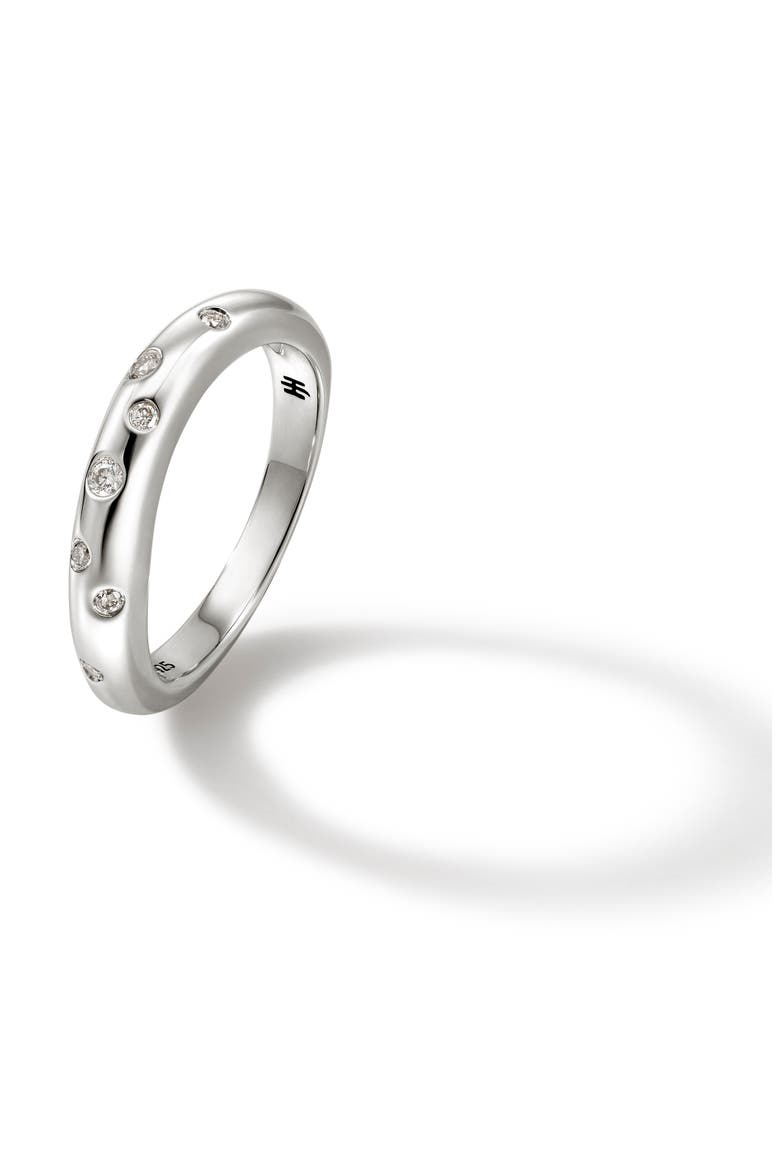 Surf Ring, Diamonds, Slim, Alternate, color, SILVER