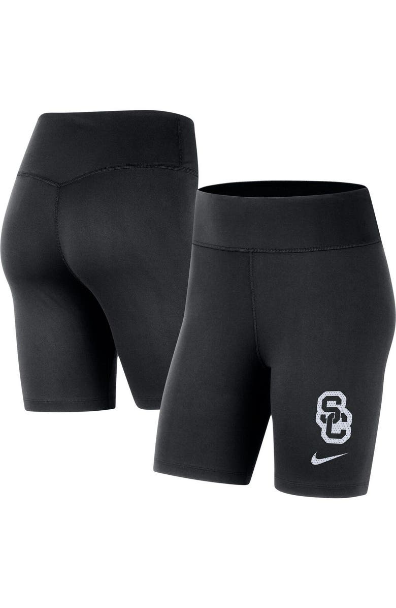Nike Women's Nike Black USC Trojans Performance Biker Shorts, Main, color, 