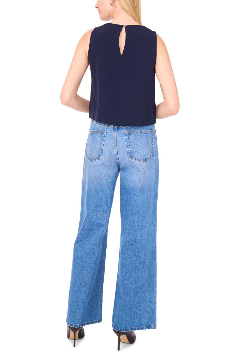 1.STATE Sleeveless Boxy Twill Top, Alternate, color, Classic Navy