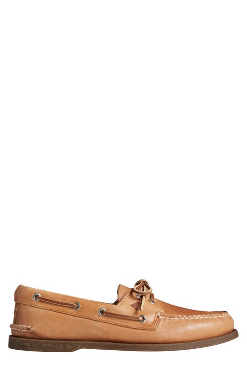 Sperry Authentic Original Boat Shoe In Sahara Leather Smooth