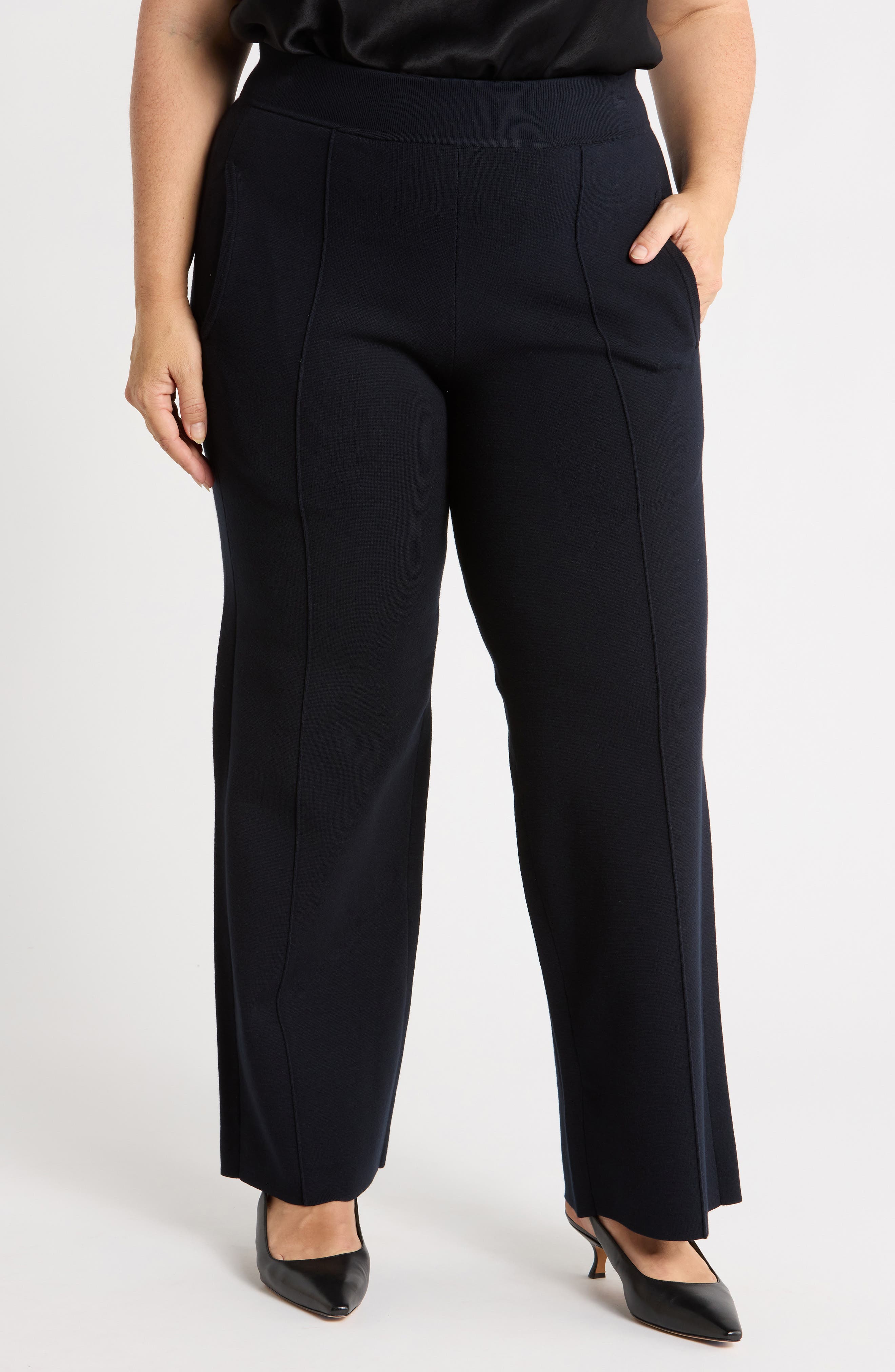 Corey Wide Leg Pintuck Pants