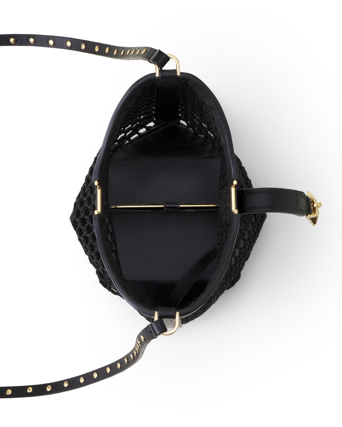Lanvin Catch By Lanvin Small Bucket Bag In Mesh, Alternate, color, Black