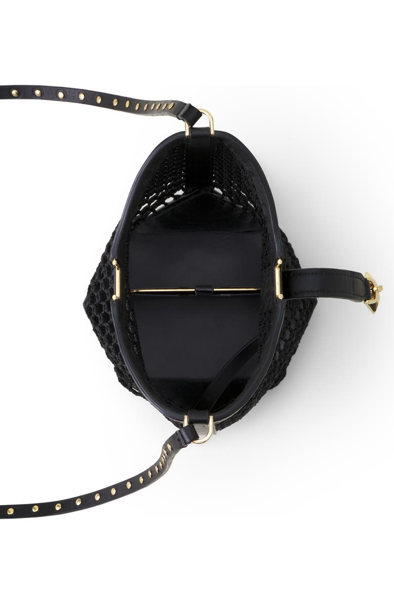 Lanvin Catch By Lanvin Small Bucket Bag In Mesh, Alternate, color, Black