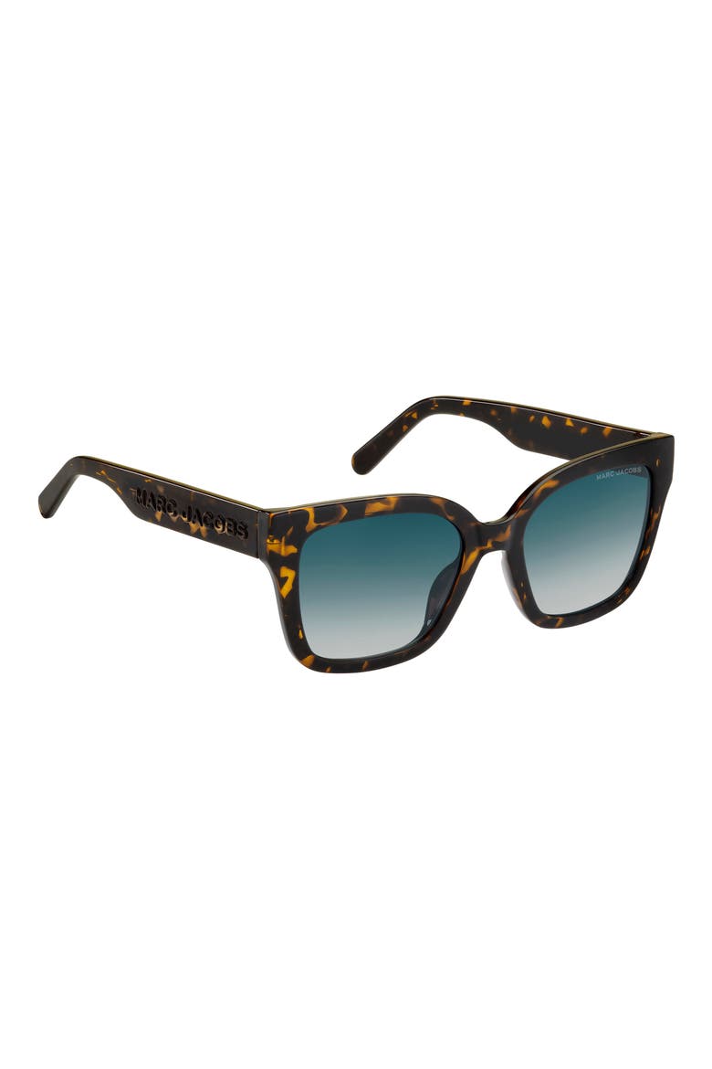 53mm Gradient Square Sunglasses, Alternate, color, HAVANA/ BLUE SHADED