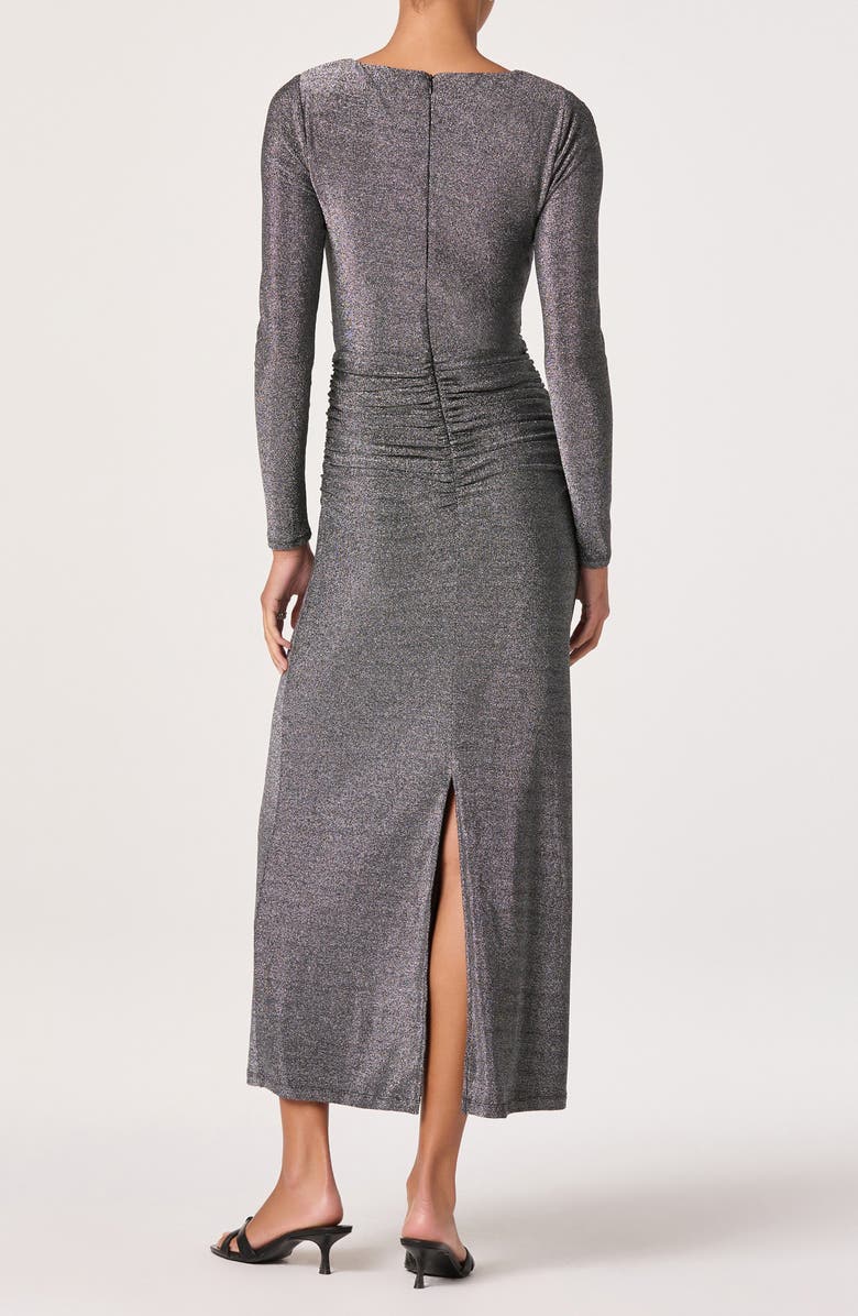 ASTR the Label Ruched Long Sleeve Knit Dress, Alternate, color, Silver