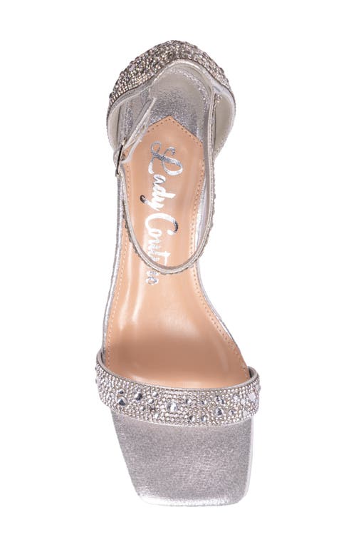 Lady Couture Dazzle Crystal Embellished Block Heel Sandal In Multi