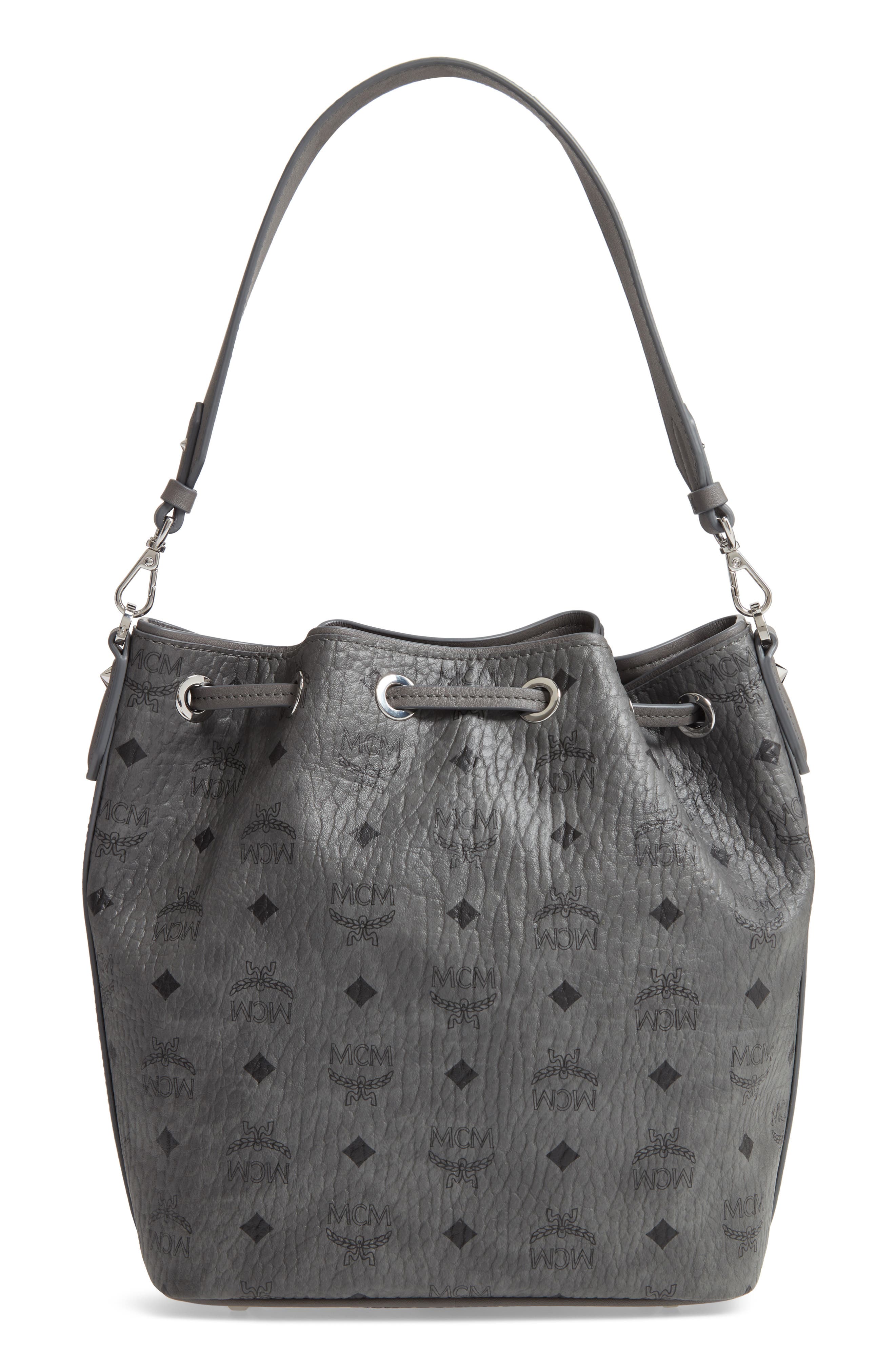 MCM Essential Visetos Original Drawstring Bag, Alternate, color, 