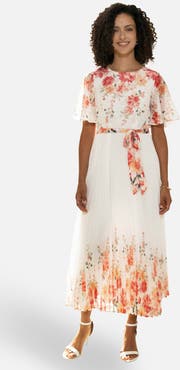 Yumi Short Sleeve Pleated Midi Dress