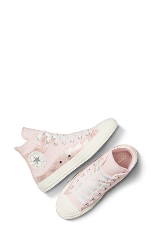 Converse Chuck Taylor All Star Suede Sneakers In Pink Metallic-silver In Blush Hush/egret/silver