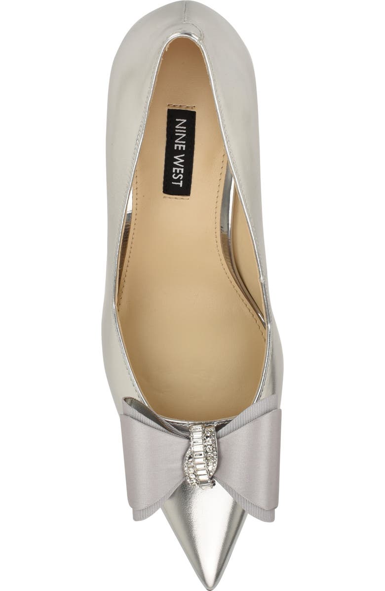 Nine West Ceryn Pointed Toe Pump, Alternate, color, Silver