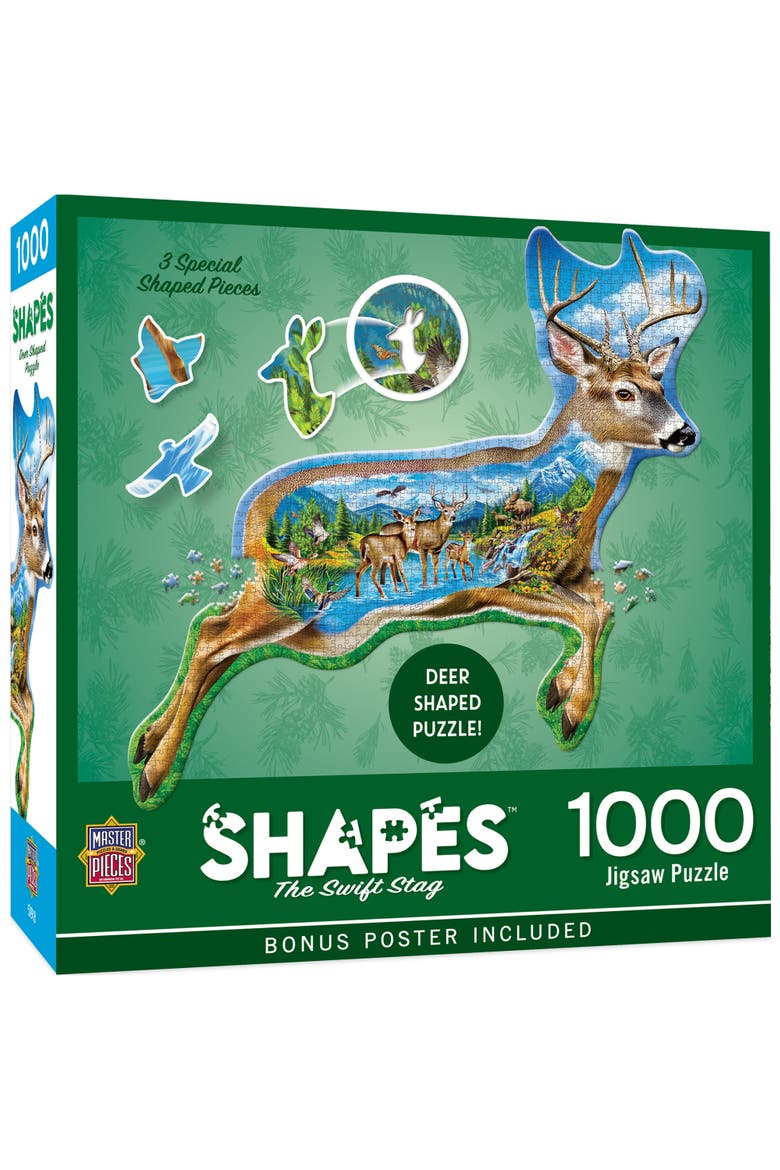 The Swift Stag 1000 Piece Shaped Puzzle, Main, color, Multicolor