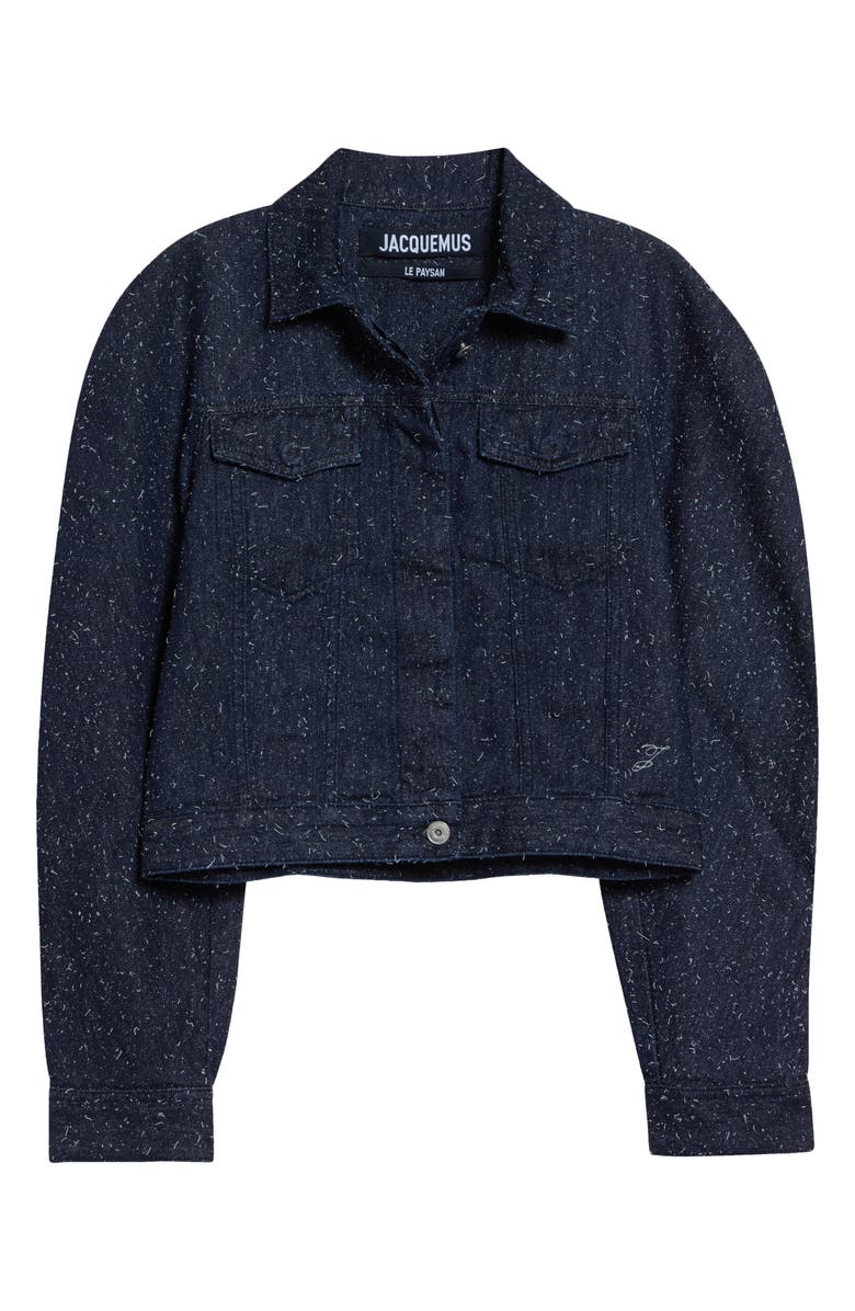 Jacquemus The Ovalo de Nîmes Denim Jacket, Main, color, Navy