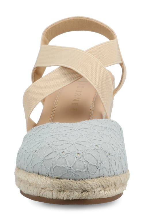 Journee Collection Women's Ashlee Espadrille Platform Wedge Sandals In Blue