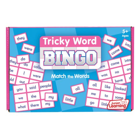 Tricky Word Bingo Educational Learning Game Match The Words