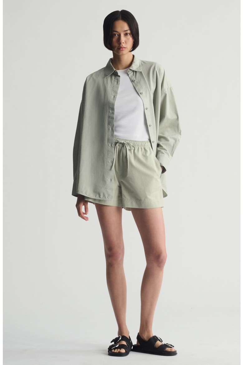 Oversize Button-Up Shirt, Alternate, color, PURITAN GRAY