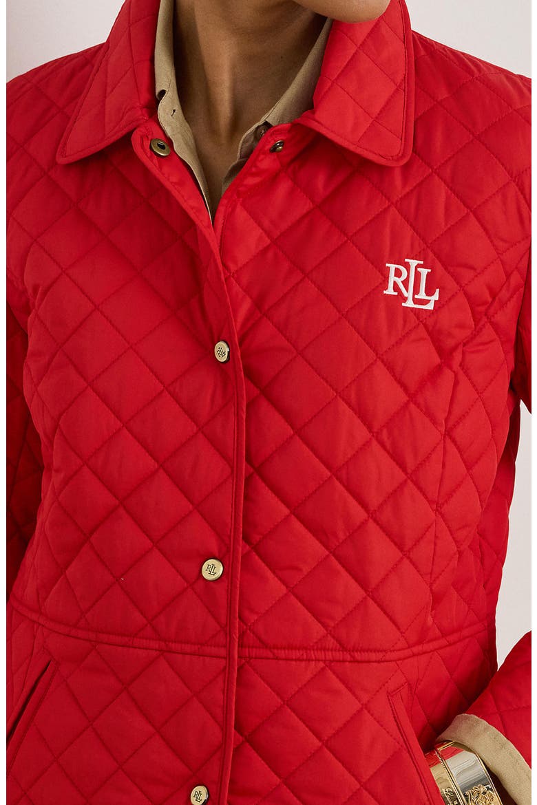 Diamond Quilted Jacket, Alternate, color, RED