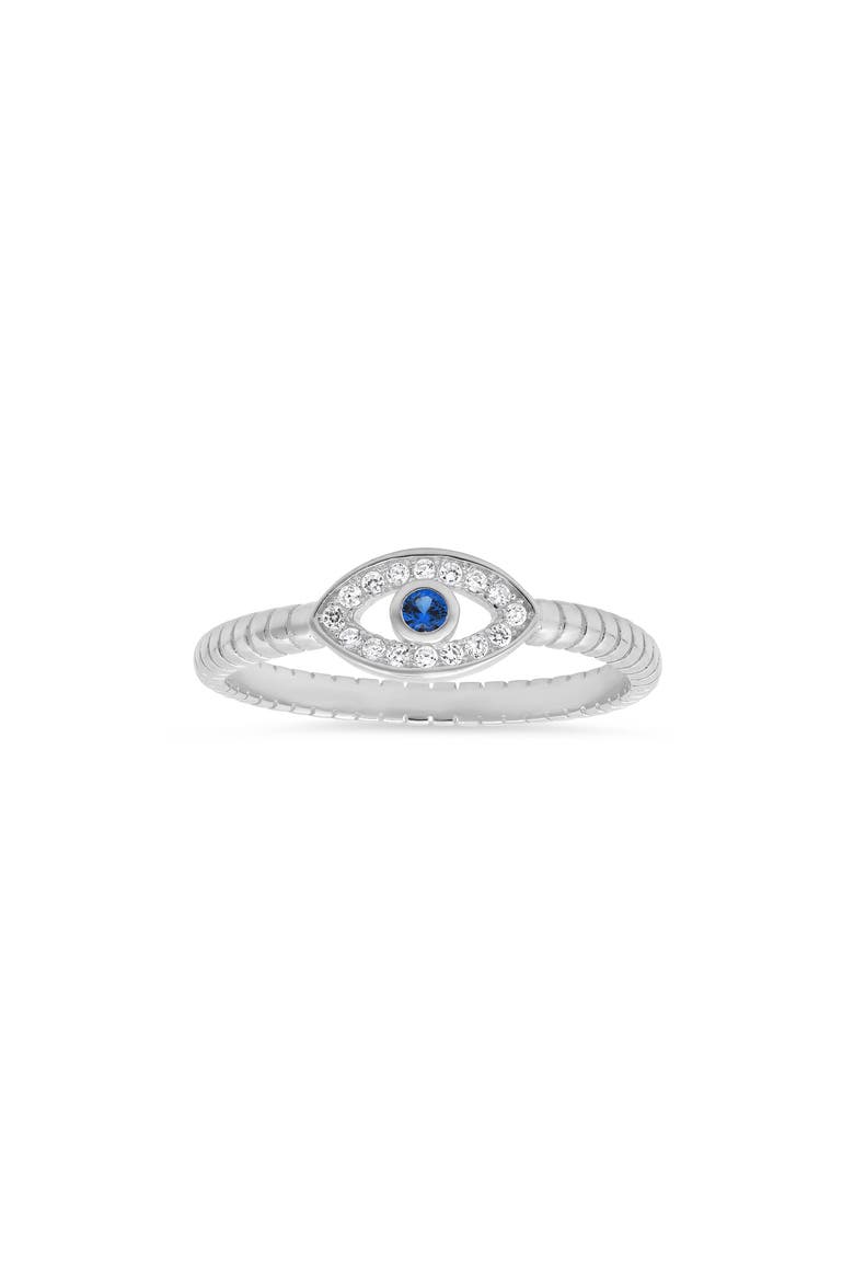 Sterling Silver Evil Eye CZ Ring, Main, color, SILVER