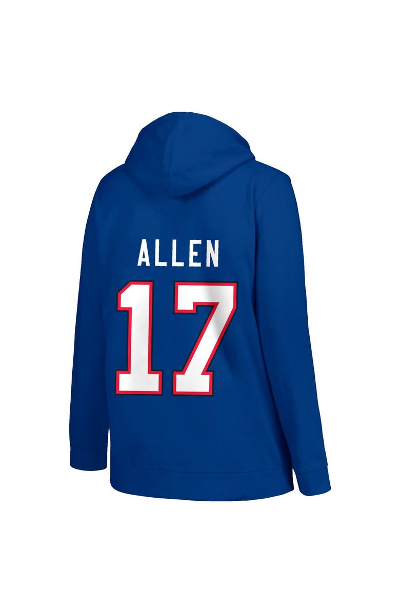 PROFILE Women's Profile Josh Allen Royal Buffalo Bills Plus Size Player Name & Number Pullover Hoodie, Alternate, color, 
