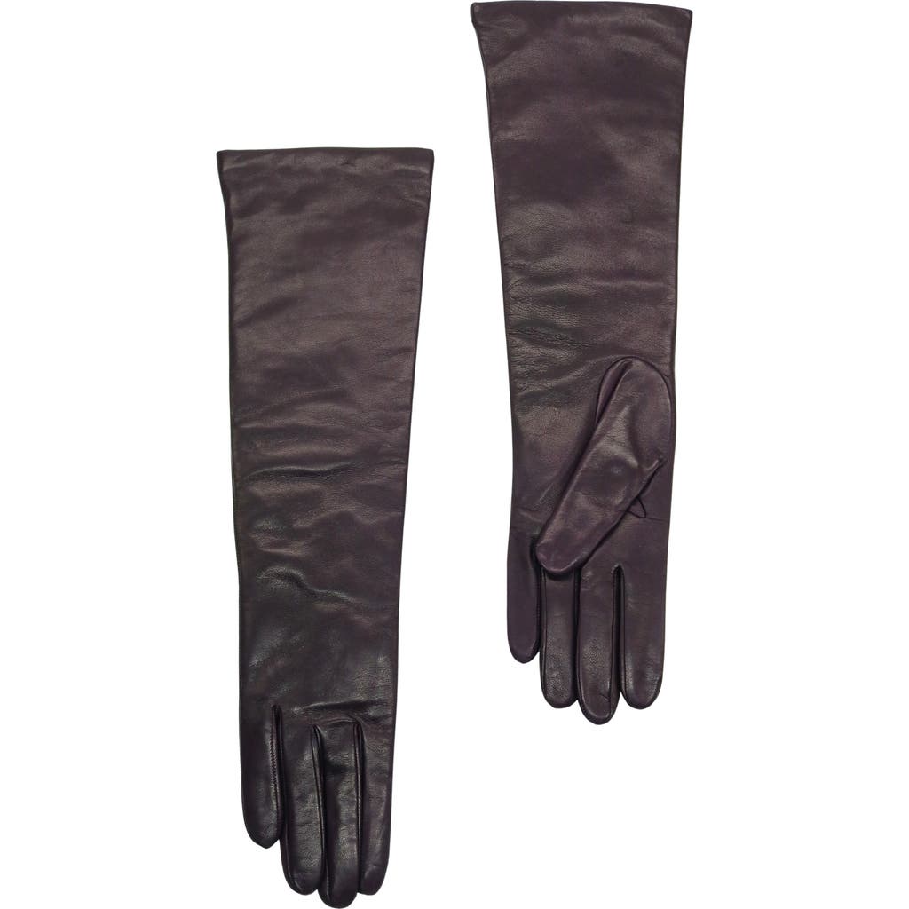 Portolano Cashmere Lined Leather Gloves In Brown