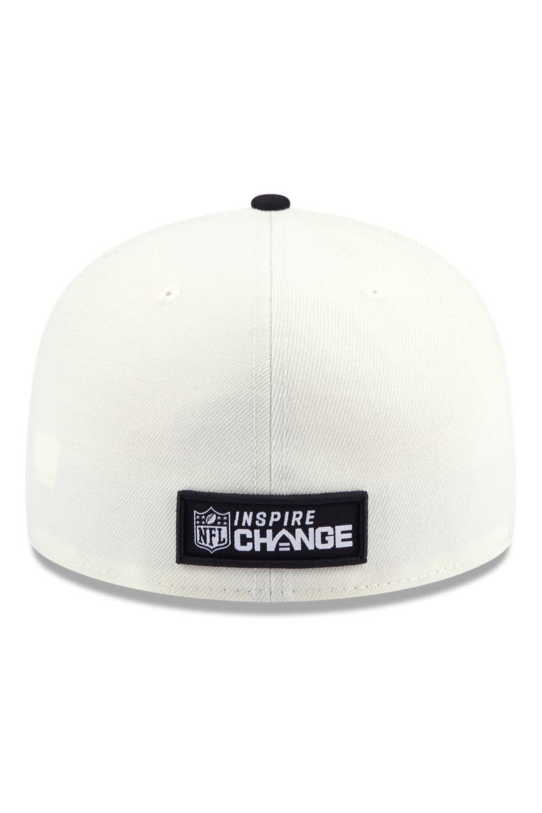 Men's New Era Cream/Black Denver Broncos 2022 Inspire Change  59FIFTY Fitted Hat, Alternate, color, Cream