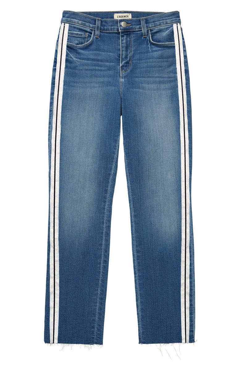 L'AGENCE Sada High Waist Tape Outseam Crop Slim Jeans, Alternate, color, 
