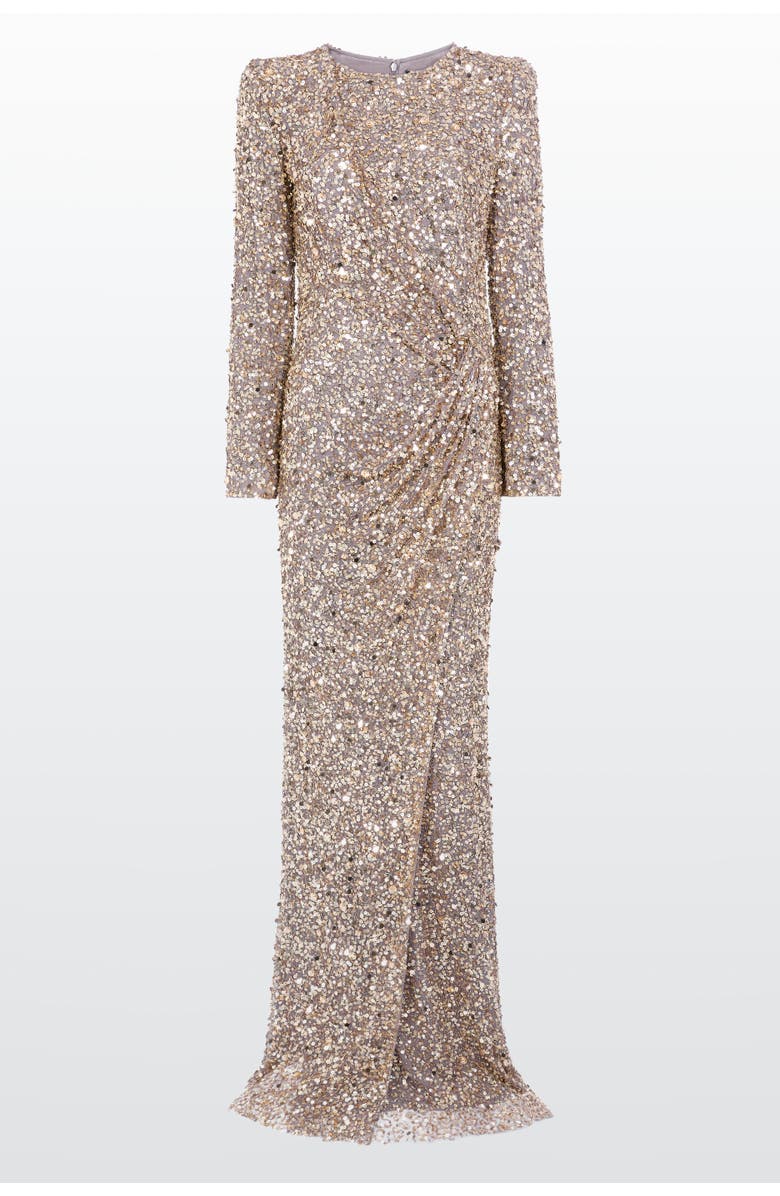 Jenny Packham Marie Maxi Dress, Main, color, Granite