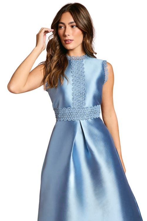 Coast Twill Lace Dress In Blue