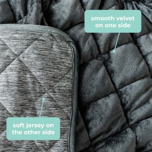 Sensory Basics Weighted Blanket, 8 Lbs, 60x88 Inch, Twin, Sensory Compression In Gray