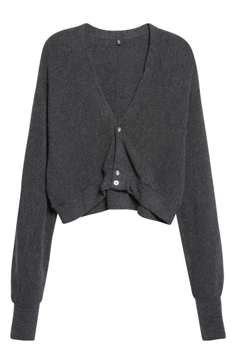 Cropped Merino Wool Cardigan