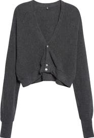 R13 Cropped Merino Wool Cardigan