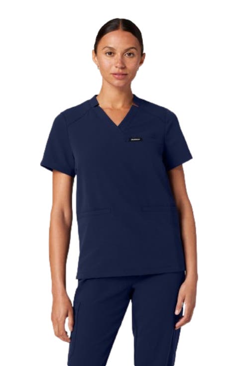 Helia Women's 3-Pocket Classic Notched V-Neck Scrub Top