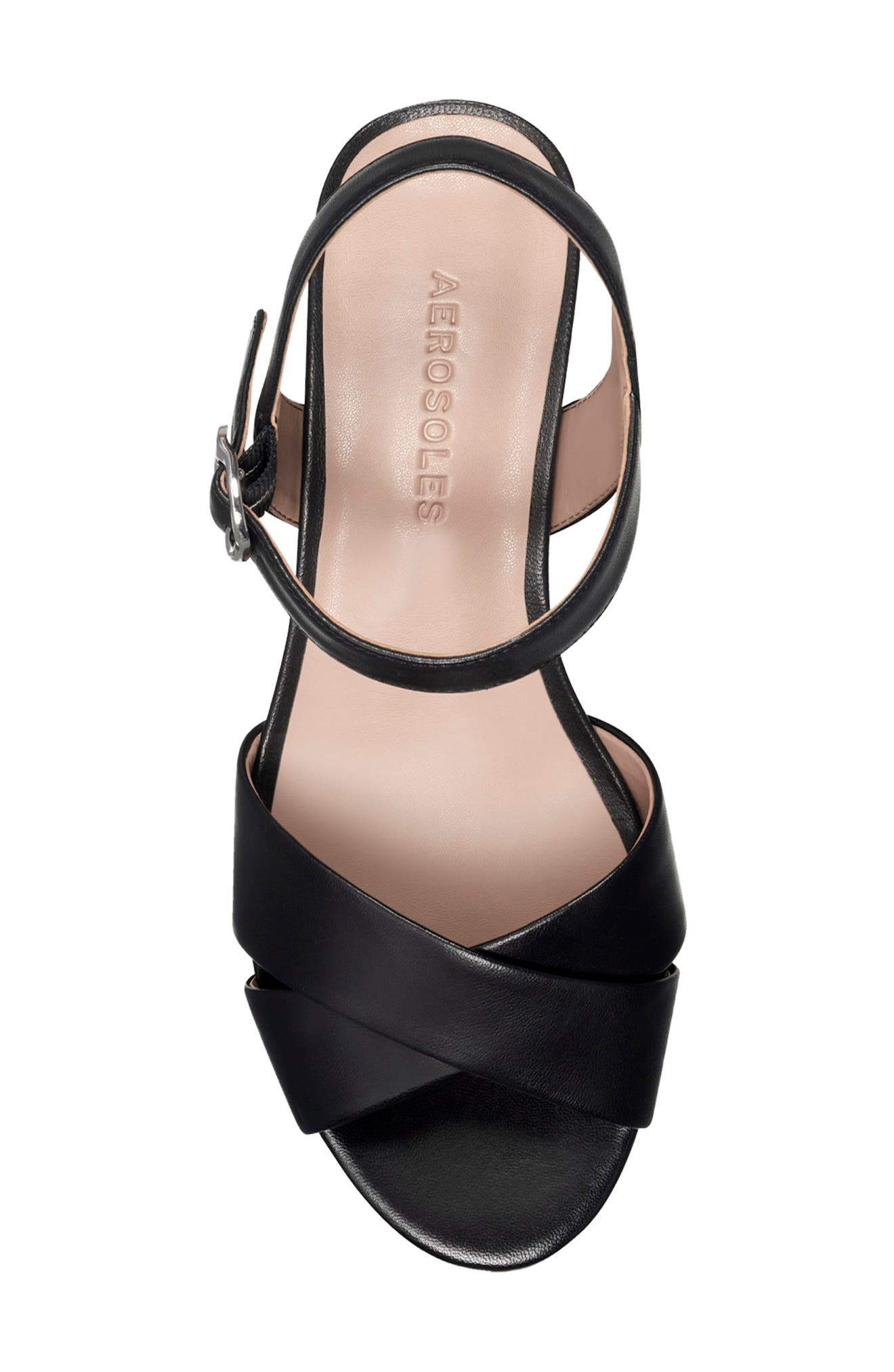 Aerosoles Cosmos Sandal - Wide Width Available, Alternate, color, Black Leather