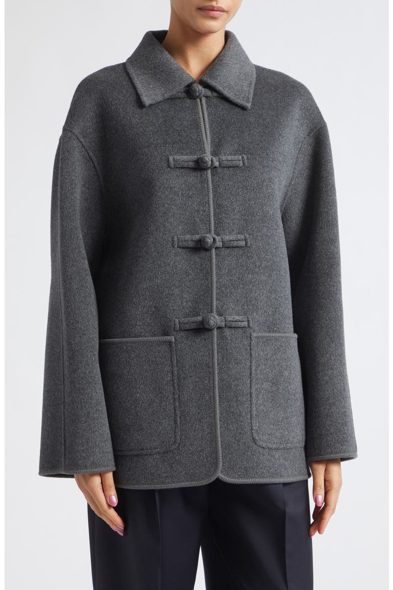 Double Face Wool & Cashmere Jacket, Alternate, color, DARK GREY MELANGE