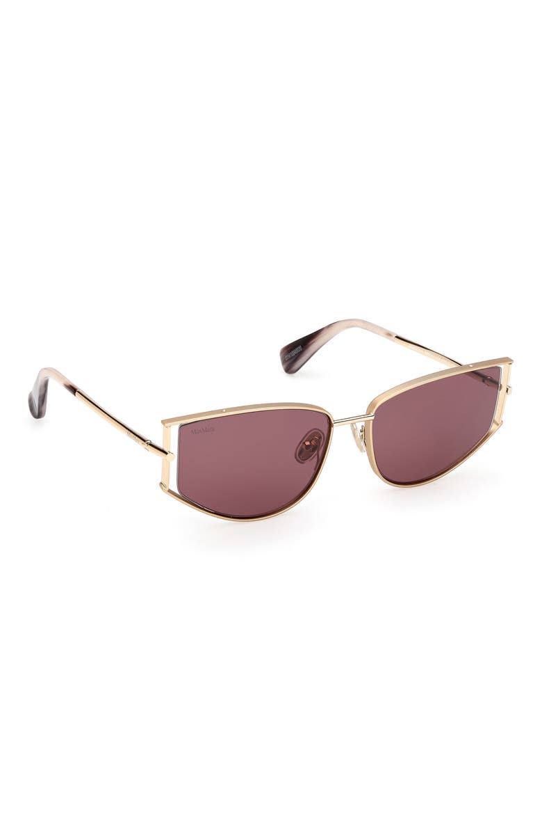 Menton 58mm Cat Eye Sunglasses, Alternate, color, GOLD/ STRIPED PLUM/ VIOLET
