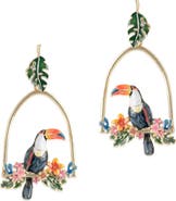 Bill Skinner Studio Toucan Hoop Drop Earrings